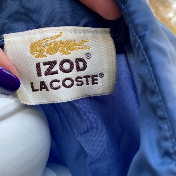 IZOD Lacoste Men’s Blue Light Weight Full Zip Rain Jacket - Picture 5 of 6